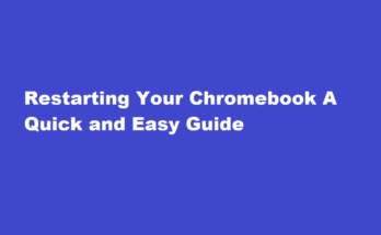 how to restart chromebook