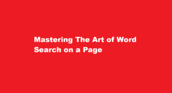 Mastering The Art of Word Search on a Page