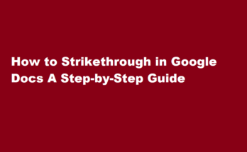 how to strikethrough on google docs