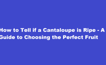 how to tell if cantaloupe is ripe