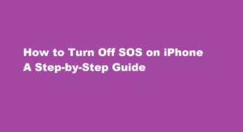 How to Turn Off SOS on iPhone A Step-by-Step Guide