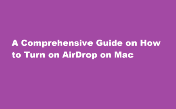 how to turn on airdrop on mac