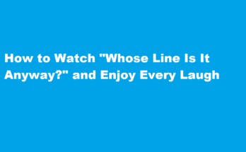 how to watch whose line is it anyway