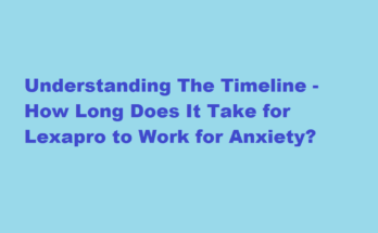 how long does it take for lexapro to work for anxiety