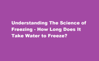 how long does it take water to freeze