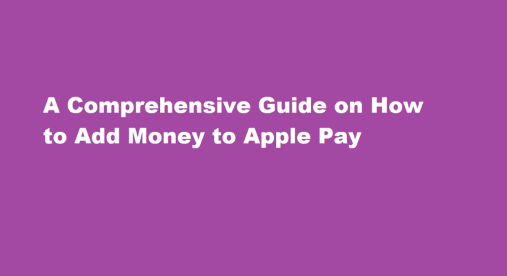 how to add money to apple pay