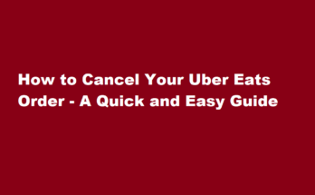 how to cancel uber eats order
