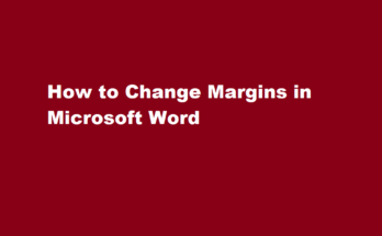 how to change margins in word