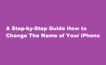 how to change name on iphone