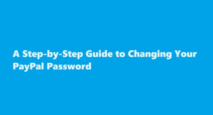 how to change paypal password