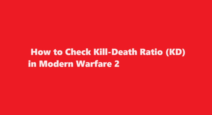 how to check kd in mw2