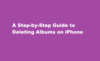 how to delete albums on iphone