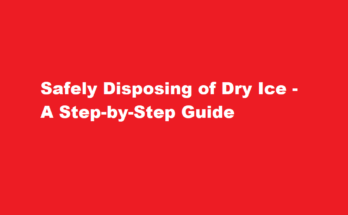 how to dispose of dry ice