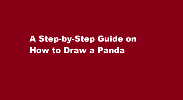 how to draw a panda