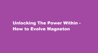 Unlocking The Power Within – How to Evolve Magneton