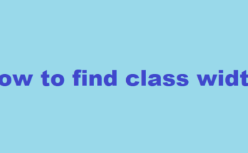 how to find class width