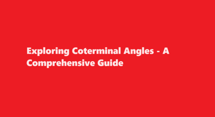 how to find coterminal angles