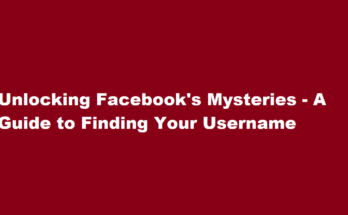 how to find facebook username