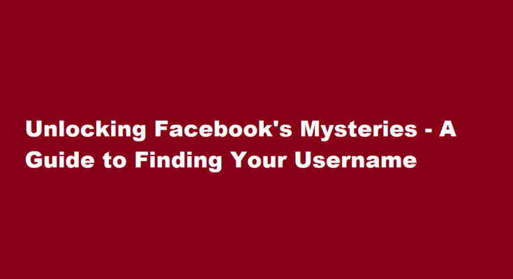 how to find facebook username