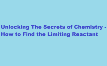 how to find limiting reactant