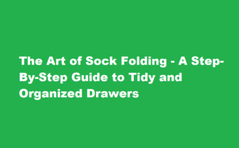how to fold socks