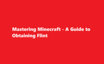 how to get flint in minecraft