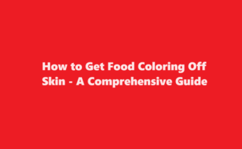 how to get food coloring off skin