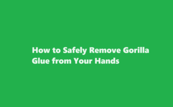 how to get gorilla glue off hands