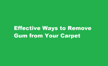 how to get gum out of carpet