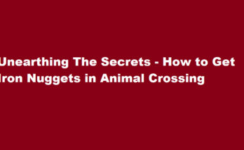 how to get iron nuggets in animal crossing