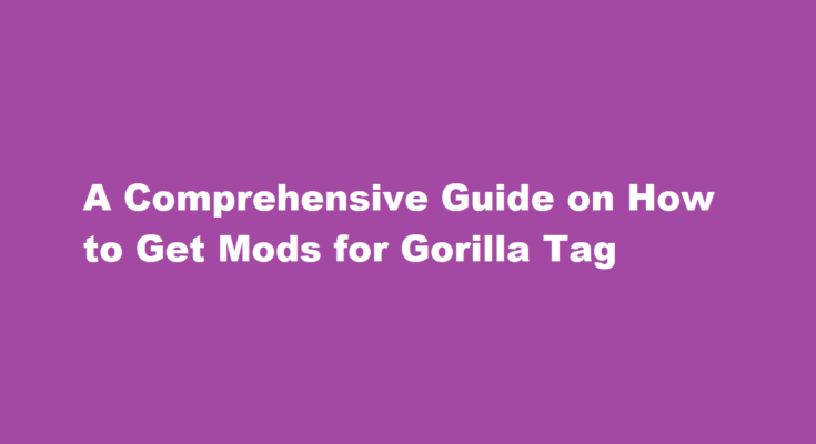 how to get mods on gorilla tag