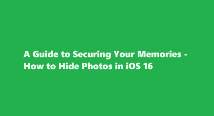 how to hide photos ios 16