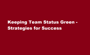 how to keep teams status green
