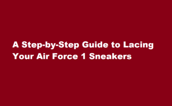 how to lace air force 1