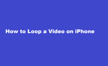 how to loop a video on iphone