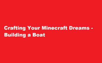how to make a boat in minecraft
