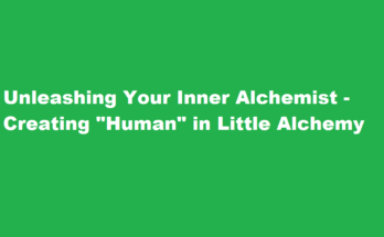 how to make a human in little alchemy