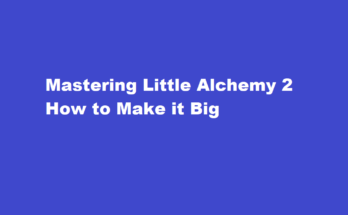 how to make bigin little alchemy 2