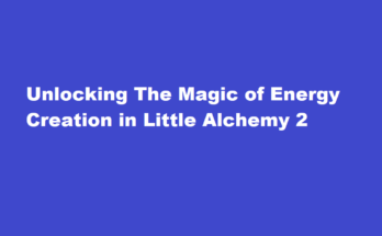 how to make energy in little alchemy 2