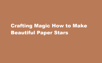 how to make paper stars