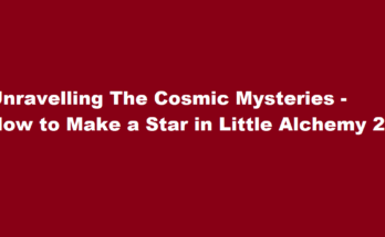 how to make star in little alchemy 2