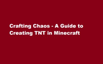 how to make tnt in minecraft