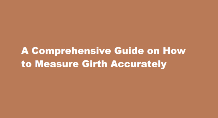 how to measure girth