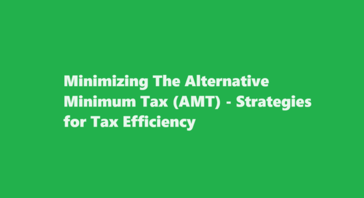 how to minimize amt