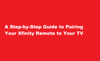 how to pair xfinity remote to tv