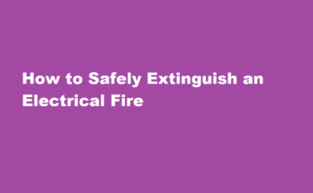 how to put out an electrical fire