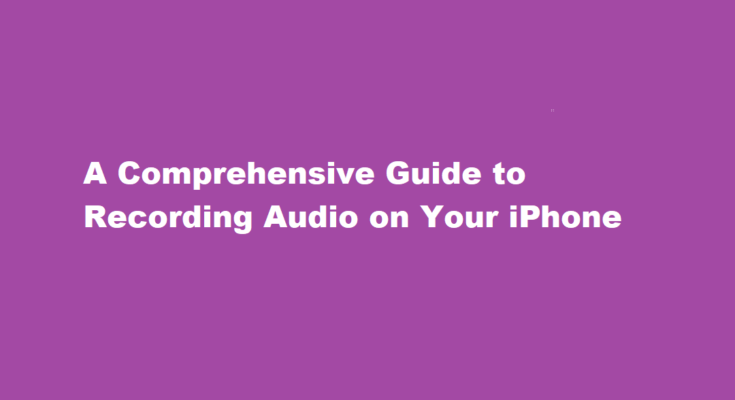 how to record voice on iphone