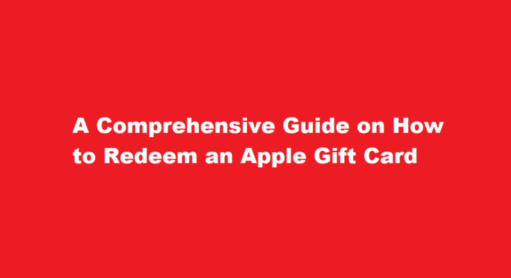 how to redeem apple gift card