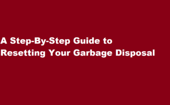 how to reset garbage disposal
