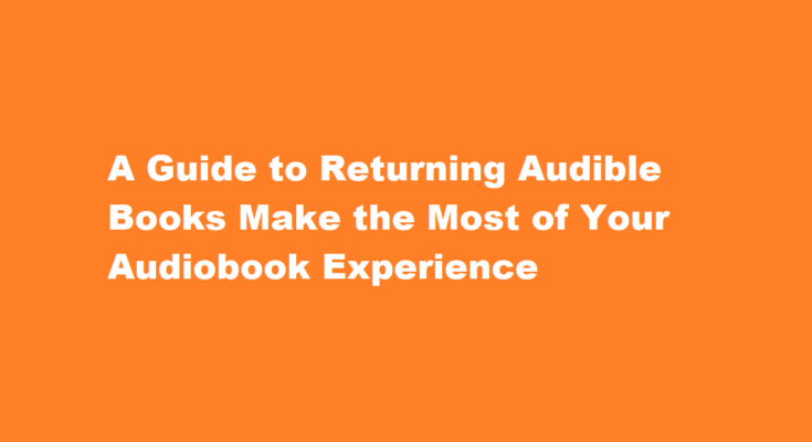 how to return audible book